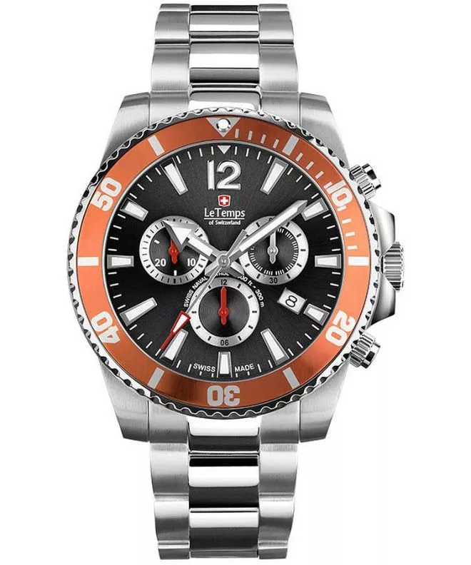 Orologio da Uomo Le Temps Swiss Naval Patrol Chronograph LT1044.14BS01