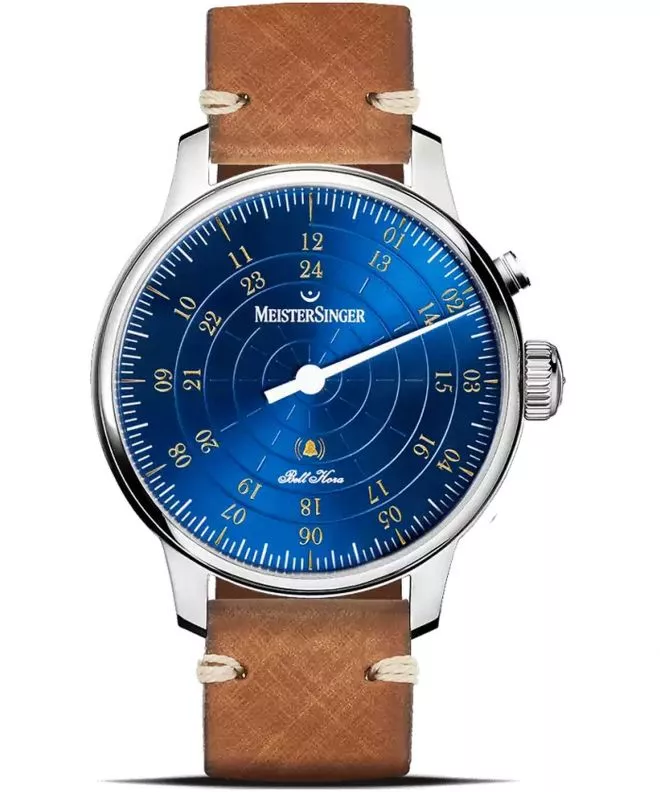 Orologio da Uomo Meistersinger Bell Hora Medium Blue with Gold BHO918G_SVSL03