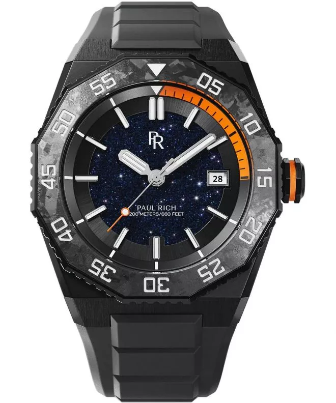 Orologio da Uomo Paul Rich Aquacarbon Pro Shadow Black Aventurine 766236337371