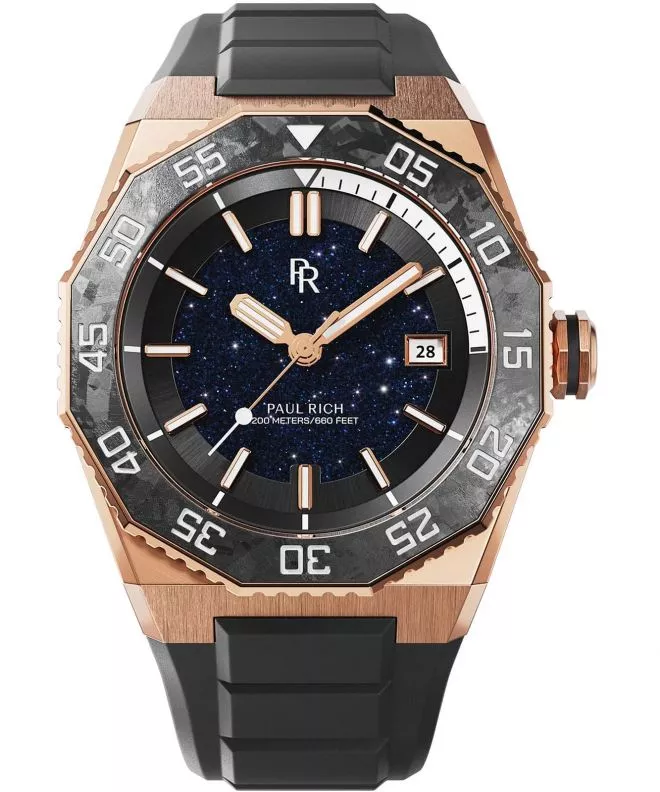 Orologio da Uomo Paul Rich Aquacarbon Pro Sunset Gold Aventurine 766236337401