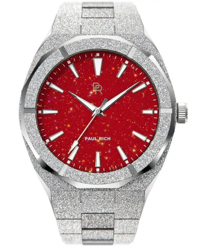 Orologio da Uomo PAUL RICH Frosted Star Dust Red Silver 655469302327