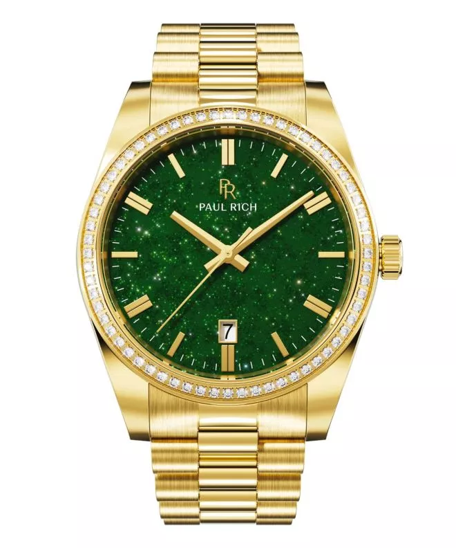 Orologio da Uomo Paul Rich Legacy Aventurine Gold Green 783385960793