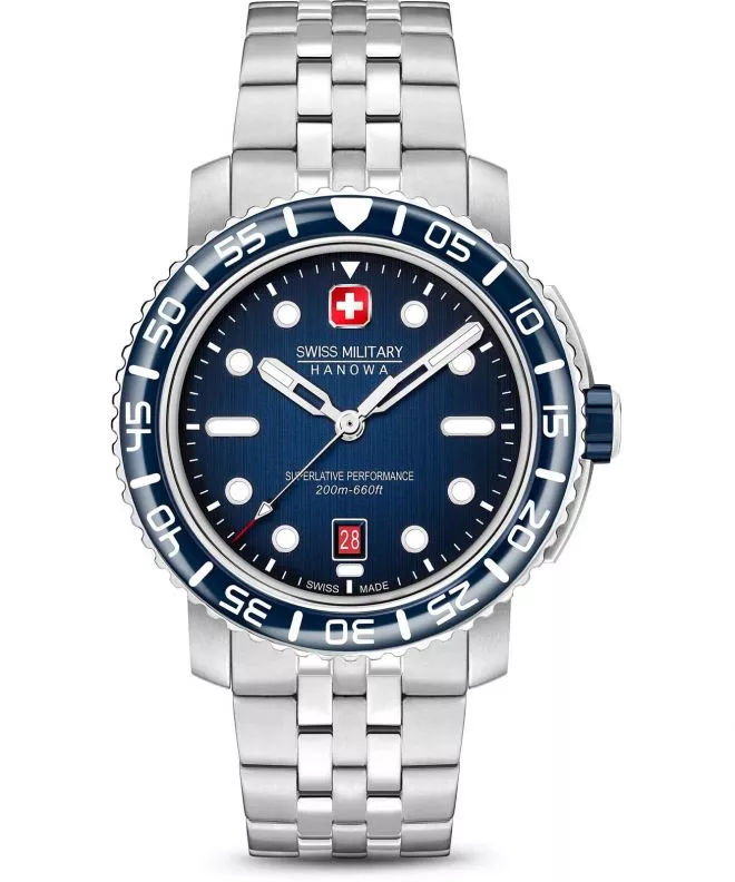 Orologio da Uomo Swiss Military Hanowa Black Marlin SMWGH0001703