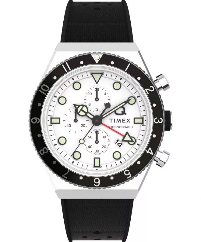 Orologio da Uomo Timex Q Three Time Zone Chronograph TW2V70100