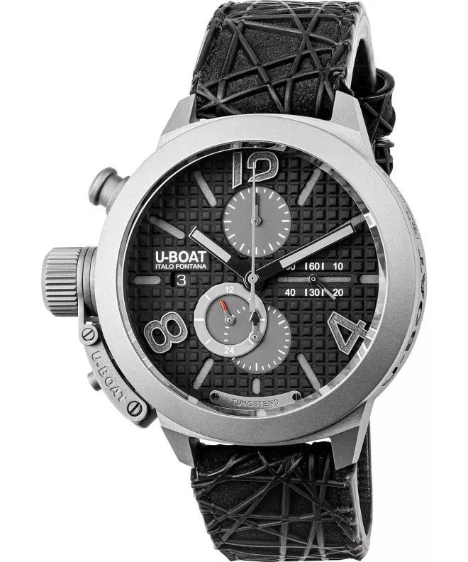 Orologio da Uomo U-Boat Classico 45 Titanium Tungsten Black Chronograph Automatic Limited Edition 3004