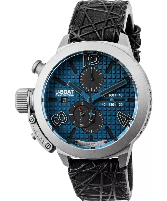 Orologio da Uomo U-Boat Classico 45 Titanium Tungsten Blue Chronograph Automatic Limited Edition 3003