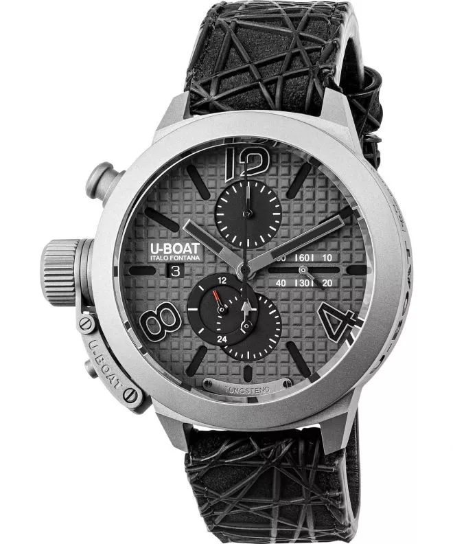 Orologio da Uomo U-Boat Classico 45 Titanium Tungsten Gray Chronograph Automatic Limited Edition 3002