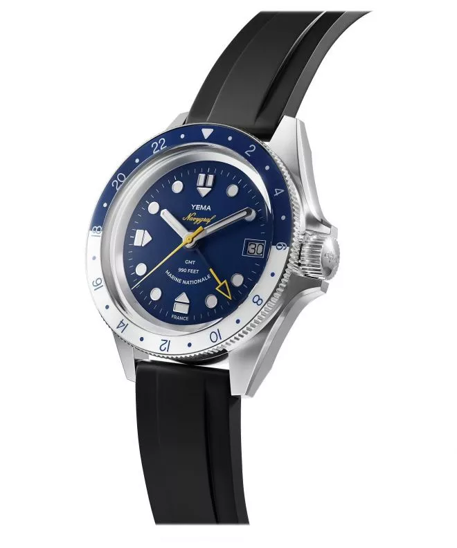 Orologio da Uomo Yema Navygraf Marine Nationale Automatic GMT YNAV23MN-GRBS (YNAV23MN-ARBS)