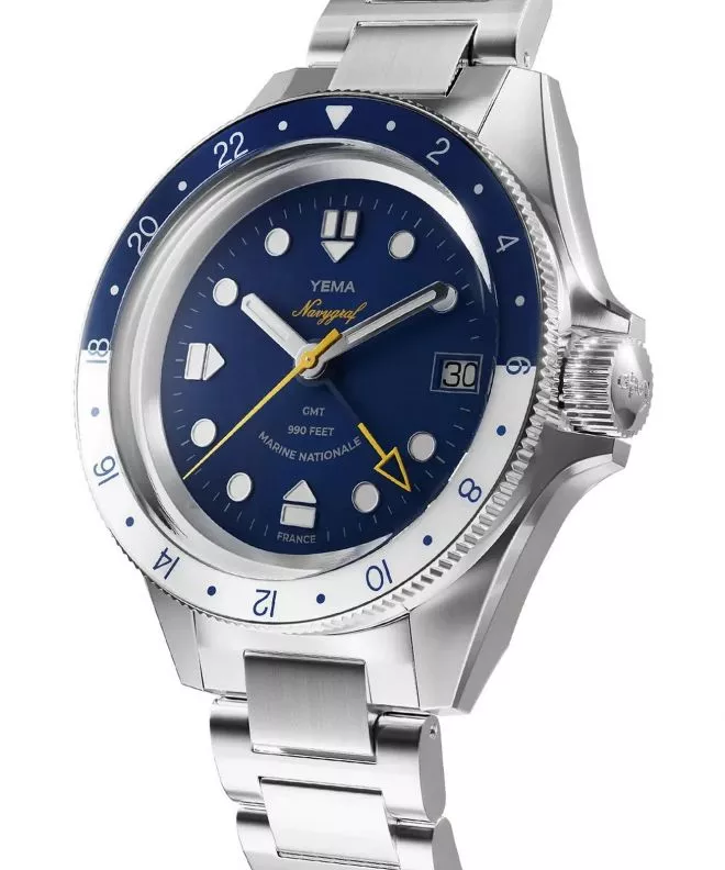 Orologio da Uomo Yema Navygraf Marine Nationale GMT Automatic YNAV23MN-AMS