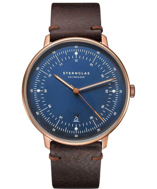 Orologio da Uomo Sternglas Hamburg Dark Blue Bronze