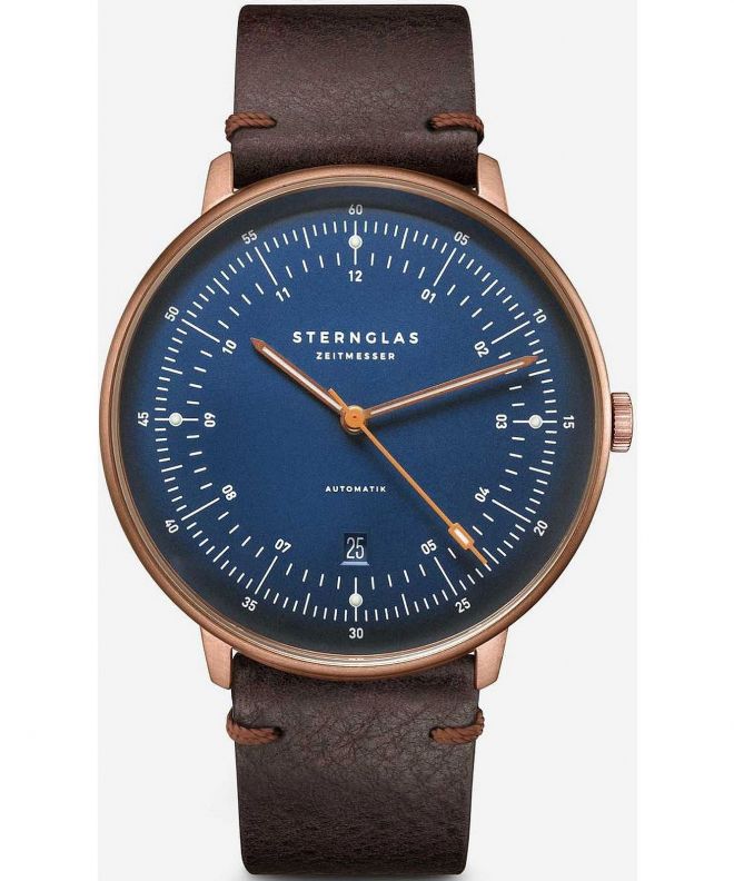 Orologio da Uomo Sternglas Hamburg Dark Blue Bronze Automatic