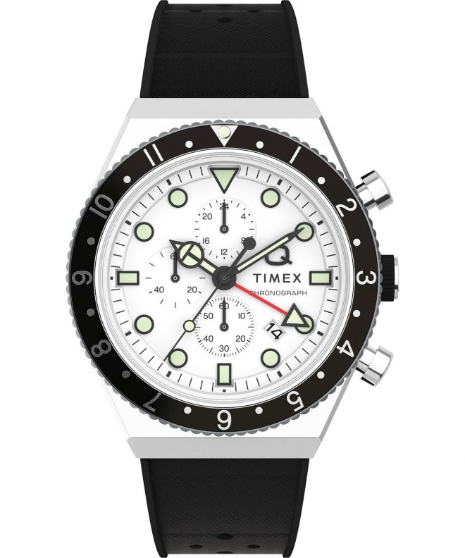 Orologio da Uomo Timex Q Three Time Zone Chronograph