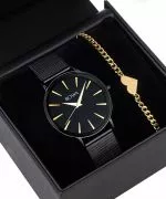 Orologio da Donna BOWA Praha Black-Gold Mesh 38 Gift Set