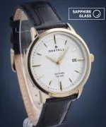 Orologio da Uomo DESTELL Pictor Silver Gold Black Leather Sapphire
