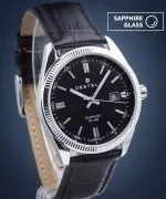 Orologio da Uomo DESTELL Loup Black Silver Leather Sapphire