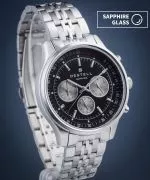Orologio da Uomo DESTELL Circinus Black Silver Steel Chronograph Sapphire