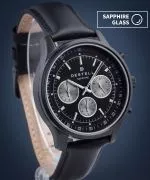Orologio da Uomo DESTELL Circinus Full Black Leather Chronograph Sapphire