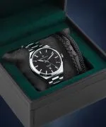 Orologio da Uomo DESTELL Aries Black Silver Steel Sapphire Gift Set