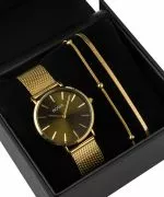 BOWA New York Petite Green-Gold Mesh 34 Gift Set (orologio + bracciale)