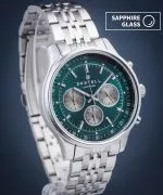 Orologio da Uomo DESTELL Circinus Green Silver Steel Chronograph Sapphire