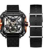 Orologio da Uomo Ciga Design X Series Gorilla Black & Orange Skeleton Automatic