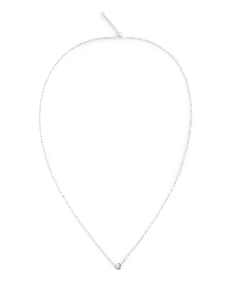 Pendente Daniel Wellington Pavé Orb White Crystal Charm Silver