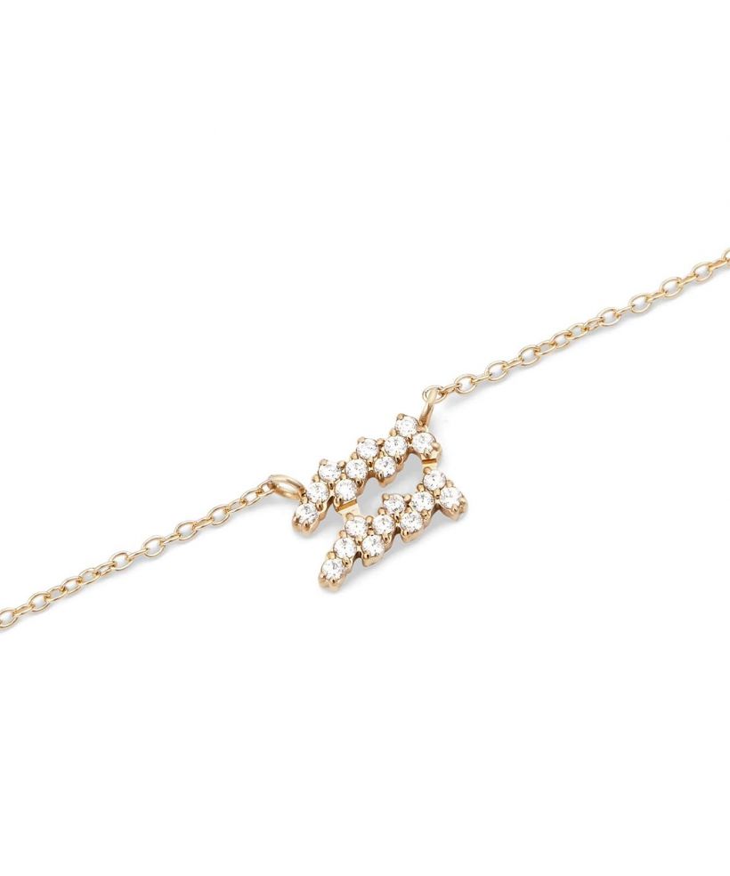 Collana Daniel Wellington Crystal Zodiac Chain Gold Aquarius