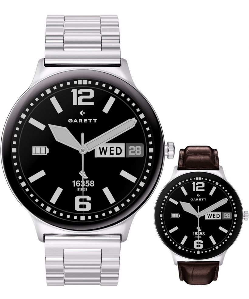 Smartwatch da Uomo Garett Quantum Glow Silver SET