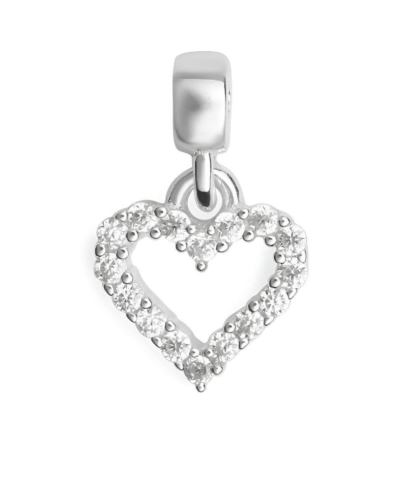 Pendente Daniel Wellington Heart Contour Crystal Charm Silver