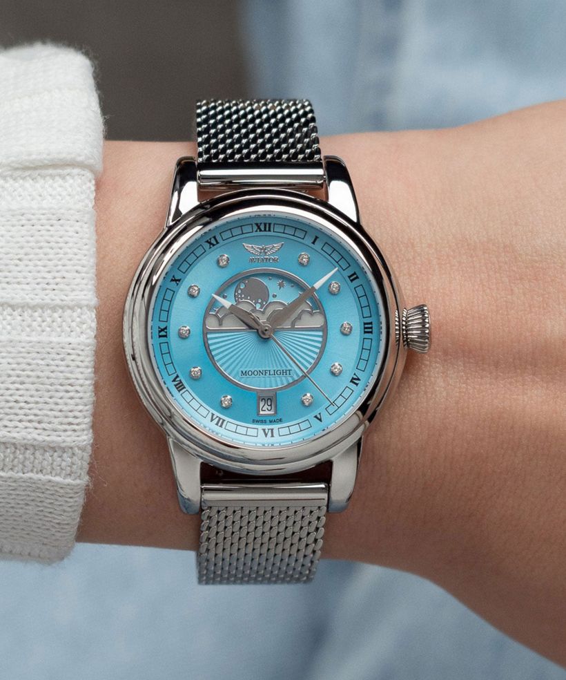 Orologio da Donna Aviator Douglas Moonflight Ice Blue Diamonds Limited Edition