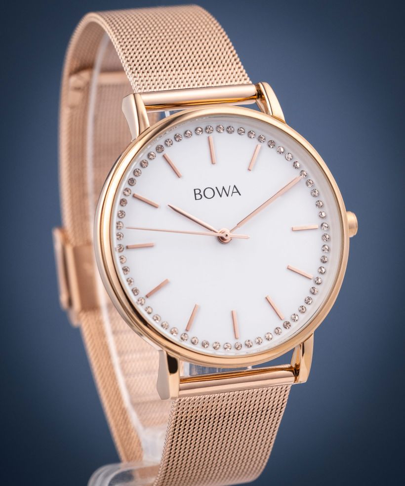 Orologio da Donna BOWA Rio White-Rose Gold Mesh 38