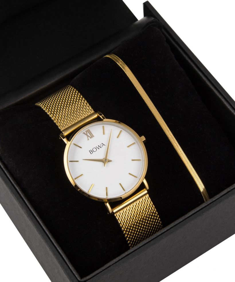BOWA London White-Gold 33 Gift Set (orologio + bracciale)