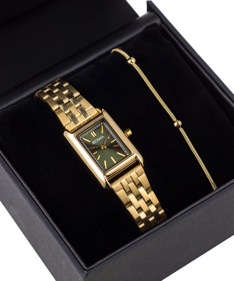 Orologio da Donna BOWA Paris Green-Gold Steel 20 Gift Set