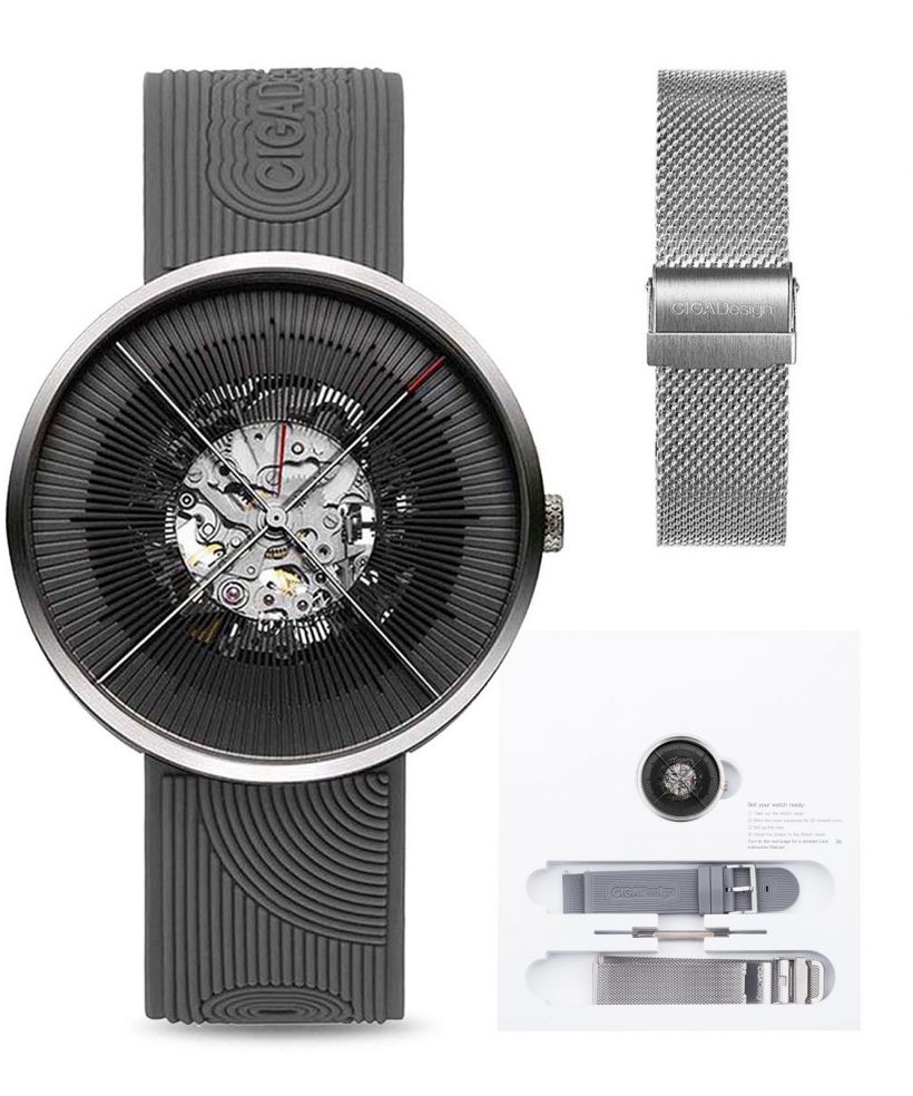 Orologio da Uomo Ciga Design J Series Zen Karesansui Automatic Mechanical Skeleton SET