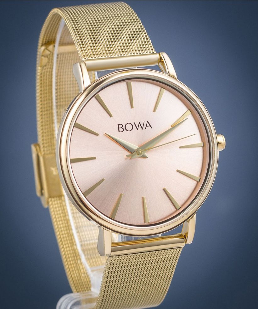 Orologio da Donna BOWA Praha Pink-Gold Mesh 38
