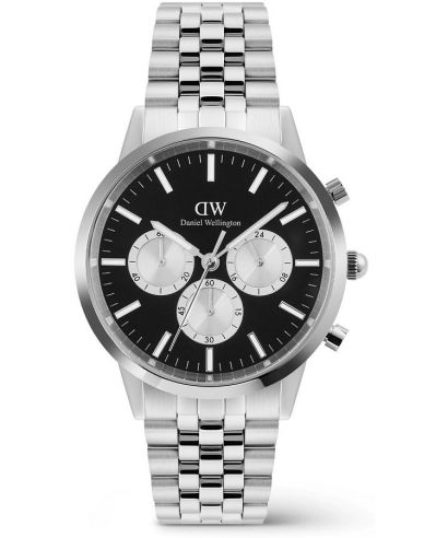 Orologio da Uomo Daniel Wellington Iconic Arch 5-Link Onyx Panda Silver Chronograph
