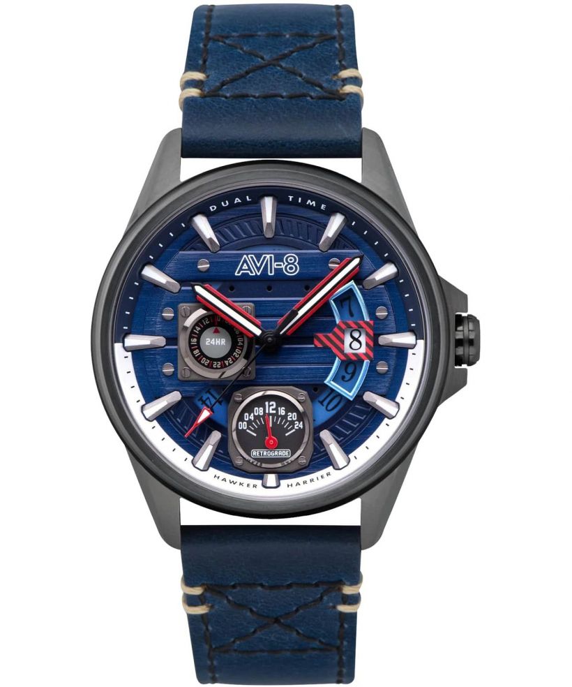 Orologio da Uomo AVI-8 Regiment Blue Hawker Hurricane Farley Multifunction