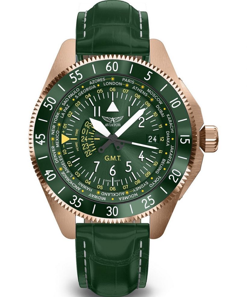 Orologio da Uomo Aviator Airacobra GMT