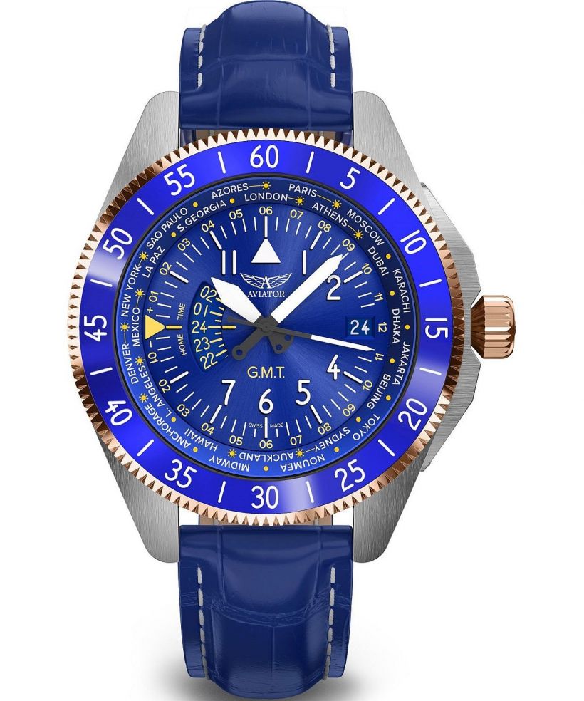 Orologio da Uomo Aviator Airacobra GMT