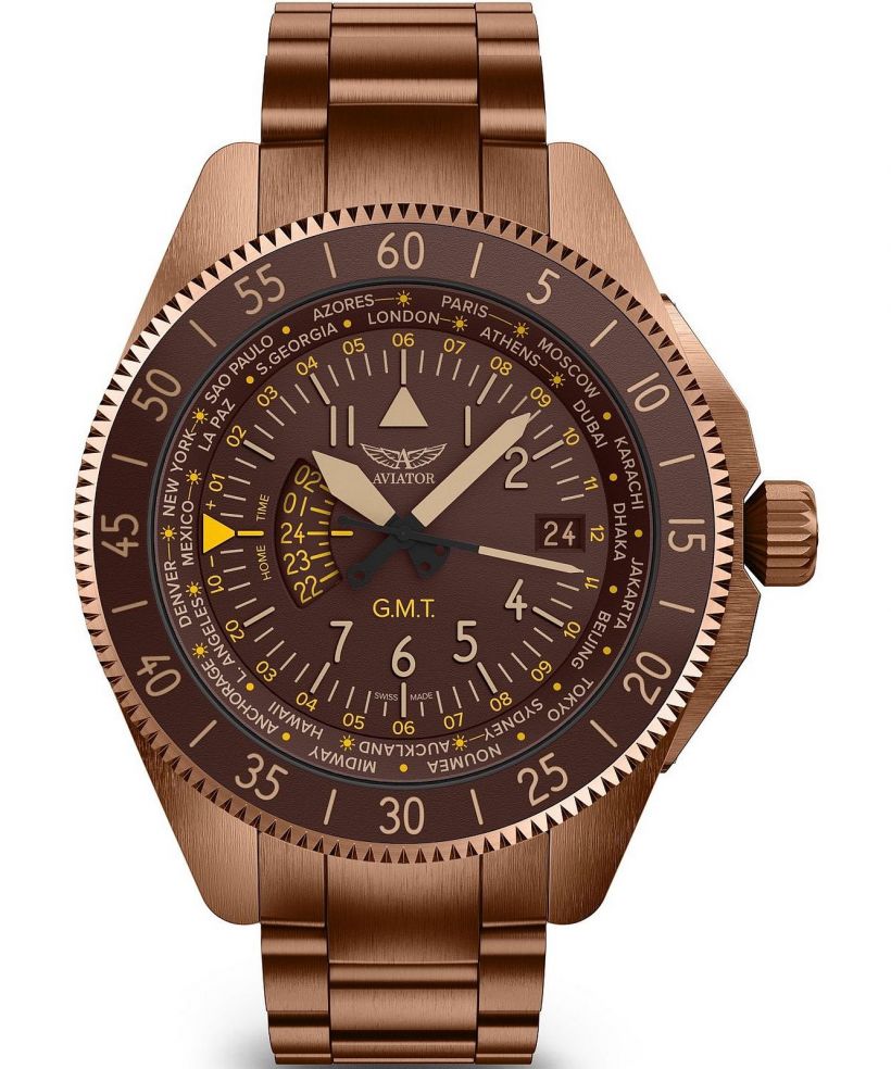 Orologio da Uomo Aviator Airacobra GMT