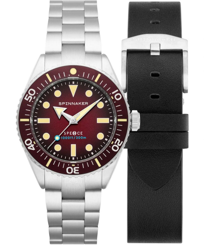 Orologio da Uomo Spinnaker Spence 300 Crimson Red SET