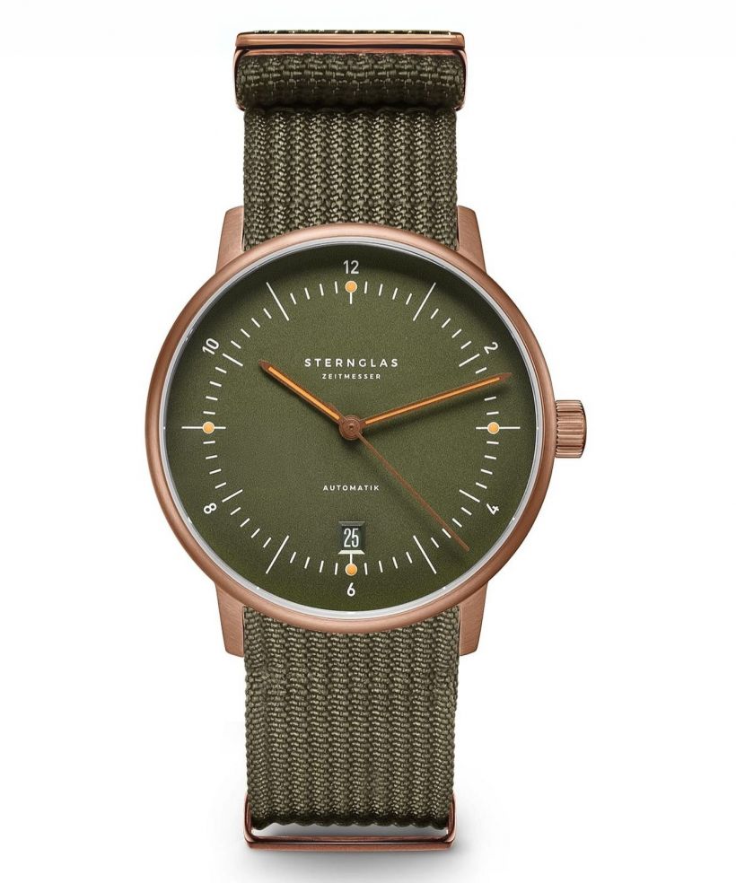 Orologio da Uomo Sternglas Naos Automatik dunkelgrün bronze