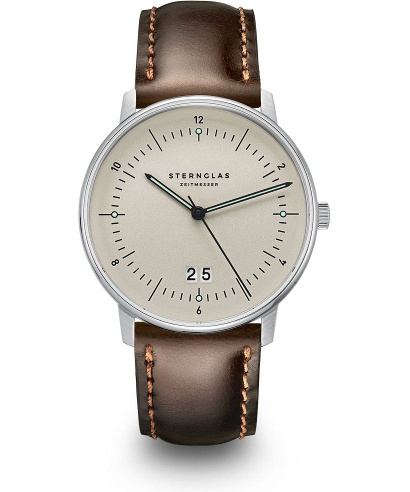 Orologio da Uomo Sternglas Naos Big Date Alabaster