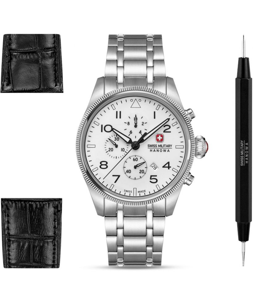 Orologio da Uomo Swiss Military Hanowa Thunderbolt Northern Night Chronograph SET
