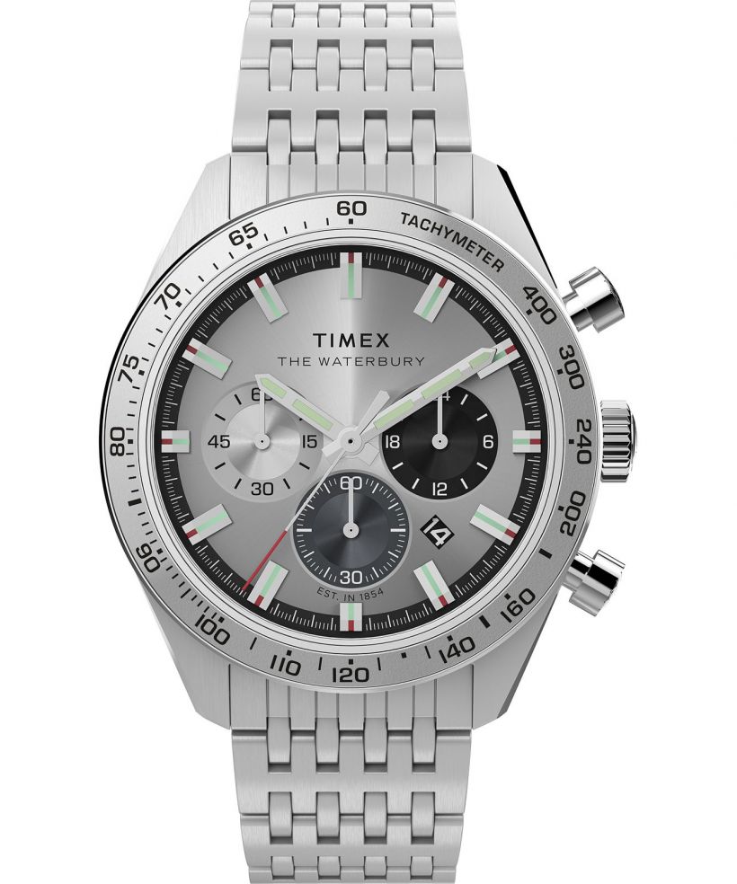 Orologio da Uomo Timex Waterbury Traditional Chronograph 41Mm Stainless Steel Bracelet Chronograph