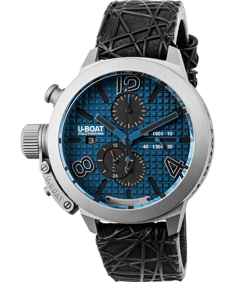 Orologio da Uomo U-Boat Classico 45 Titanium Tungsten Blue Chronograph Automatic Limited Edition