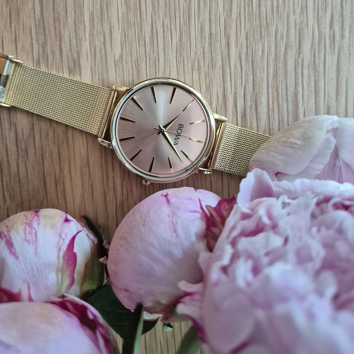 Orologio da Donna BOWA Praha Pink-Gold Mesh 38