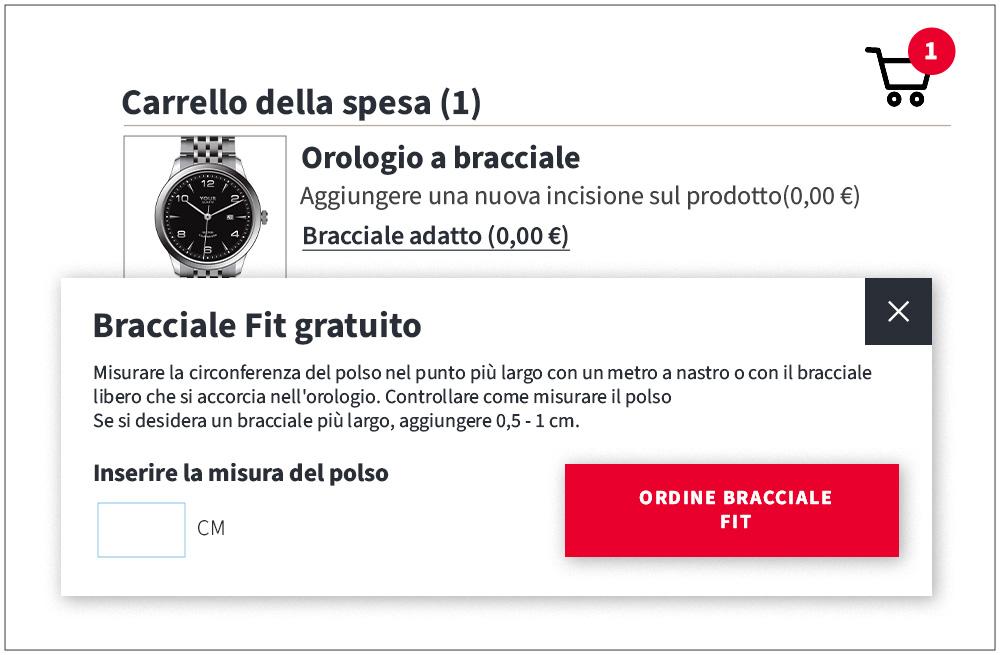 Regolazione del bracciale Watchard